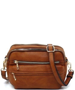 Fashion Multi Pocket Crossbody Bag AD2700 TAN